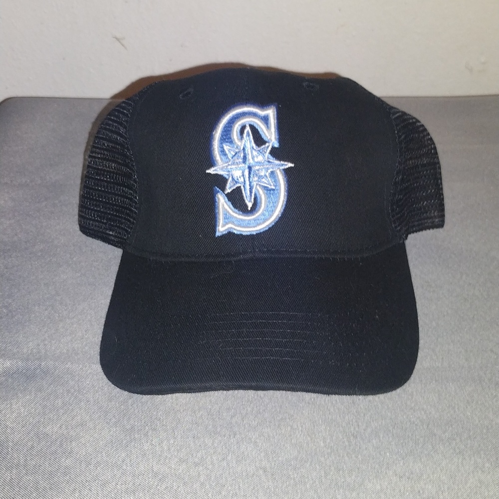 Seattle Mariners snapback hat, light blue logo Melonwear brand